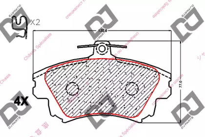 Комплект тормозных колодок DJ PARTS BP1903